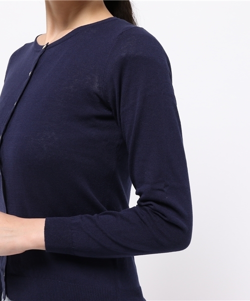 earth music&ecology（アースミュージックアンドエコロジー）の「【自宅で洗濯OK!】ウォッシャブル長袖カーディガン（カーディガン/ボレロ・レディース・ピンク/レッド/グリーン/LT.Gray/ブルー/オフホワイト/ブラック/ブルーグリーン/オレンジ/ロイヤルブルー/ネイビー/イエロー・SMALL/MEDIUM）」の17枚目の写真