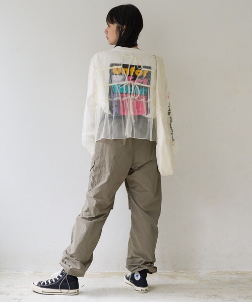 FREAK'S STORE（フリークスストア）の「チュール2WAYリボンギャザーブラウス（シャツ/ブラウス・レディース・ベージュ/オフホワイト/ブラック・ﾌﾘ-）」の10枚目の写真