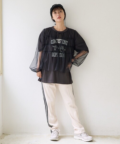 FREAK'S STORE（フリークスストア）の「チュール2WAYリボンギャザーブラウス（シャツ/ブラウス・レディース・ベージュ/オフホワイト/ブラック・ﾌﾘ-）」の16枚目の写真