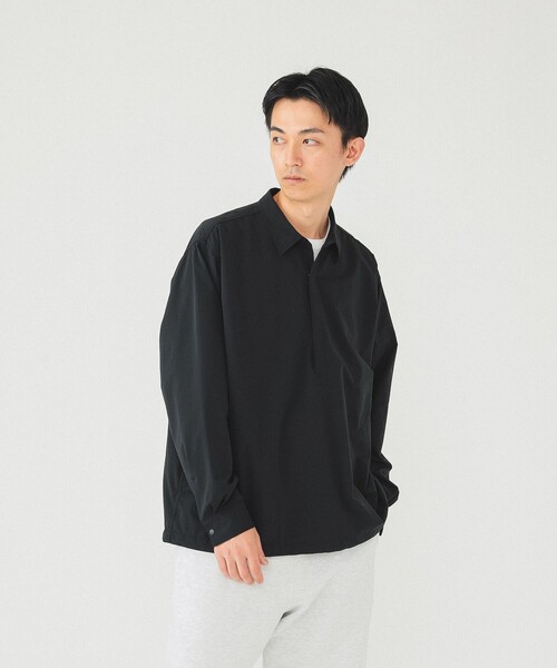 BEAMS（ビームス）の「BEAMS / テック プルオーバー シャツ（シャツ/ブラウス・メンズ・ブラック/オリーブ/ブラウン・S/M/L/XL）」の19枚目の写真