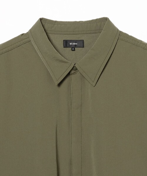 BEAMS（ビームス）の「BEAMS / テック プルオーバー シャツ（シャツ/ブラウス・メンズ・ブラック/オリーブ/ブラウン・S/M/L/XL）」の5枚目の写真