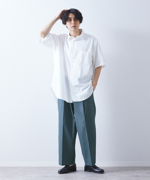 allery（アレリー）の「【allery / アレリ―】”ワイド” コットンリネン（スラックス・メンズ・ベージュ/ブラック/ブルー系その他・LARGE/SMALL/MEDIUM）」の6枚目の写真