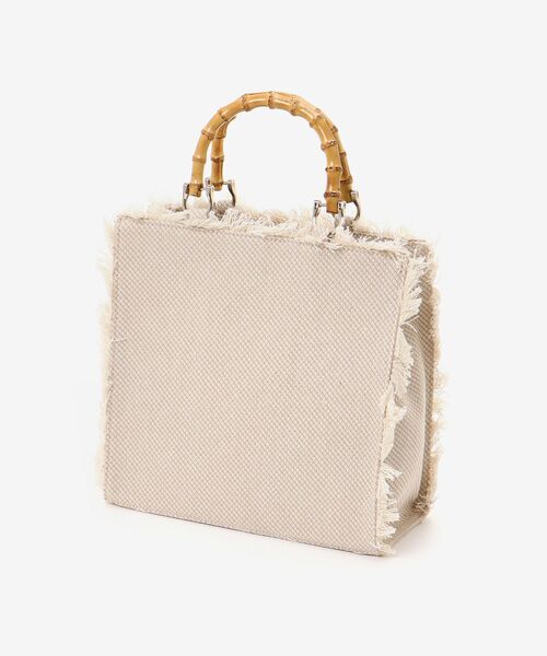 MAJESTIC LEGON（マジェスティックレゴン）の「バンブーハンドルフリンジバッグ（ハンドバッグ・レディース・ブラック系その他/ホワイト系その他2・FREE）」の14枚目の写真