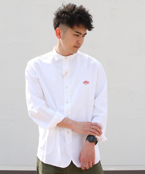 DANTON（ダントン）の「DANTON/ダントン バンドカラーシャツロング
