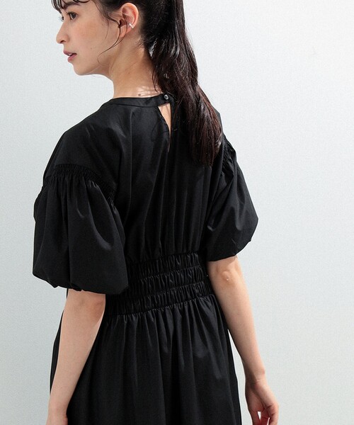 Ray BEAMS レイ・ビームス★新品タグ付！パフスリーブワンピース黒 Ray BEAMS（レイビームス）の「Ray BEAMS / パフスリーブ