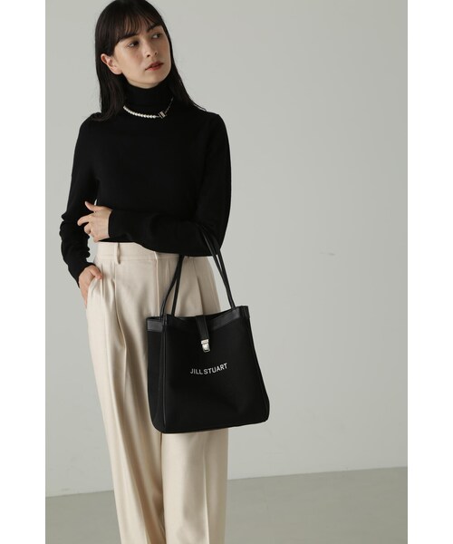 JILL STUART(ジルスチュアート)の「◆フォールドロゴトート(大)(トートバッグ・レディース・ホワイト/ブラック・フリ-)」の9枚目の写真