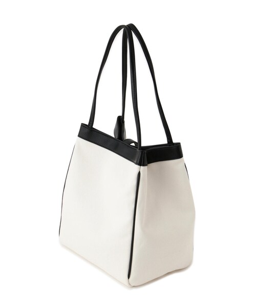 JILL STUART(ジルスチュアート)の「◆フォールドロゴトート(大)(トートバッグ・レディース・ホワイト/ブラック・フリ-)」の5枚目の写真