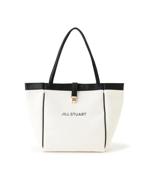 JILL STUART(ジルスチュアート)の「◆フォールドロゴトート(大)(トートバッグ・レディース・ホワイト/ブラック・フリ-)」の4枚目の写真