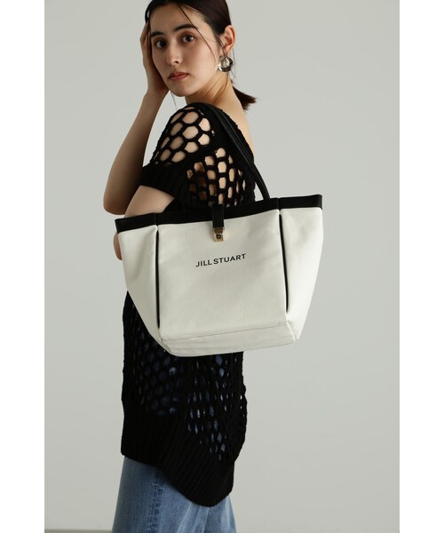 JILL STUART(ジルスチュアート)の「◆フォールドロゴトート(大)(トートバッグ・レディース・ホワイト/ブラック・フリ-)」の20枚目の写真