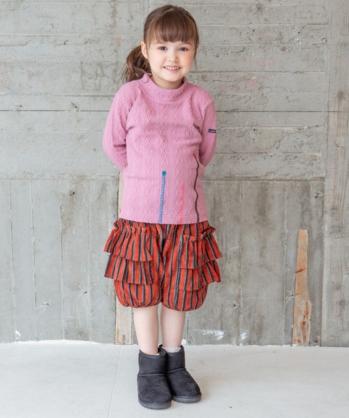 RAGMART（ラグマート）の「ケーブルニットハイネックTシャツ（Tシャツ/カットソー・キッズ・ブルー/アイボリー/ブラック/ピンク・95cm/90cm/80ｃｍ）」の15枚目の写真