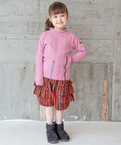 RAGMART（ラグマート）の「ケーブルニットハイネックTシャツ（Tシャツ/カットソー・キッズ・ブルー/アイボリー/ブラック/ピンク・95cm/90cm/80ｃｍ）」の16枚目の写真