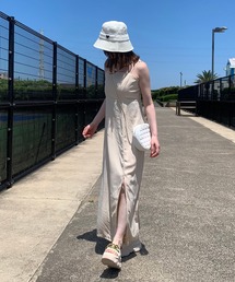 スリットロングキャミワンピース