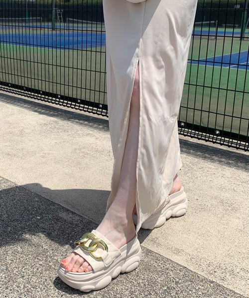 non-hedge（ノンヘッジ）の「スリットロングキャミワンピース（ワンピース・レディース・ブラック/ベージュ/チャコール/モカ・F）」の10枚目の写真