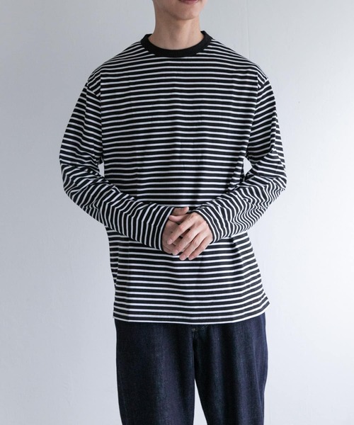 FORK&SPOON（フォークアンドスプーン）の「『ユニセックス』FORK&SPOON　ボーダーロングスリーブTシャツ（Tシャツ/カットソー・メンズ・ホワイト系その他/ブルー系その他/ブラック系その他・4/5/3）」の16枚目の写真