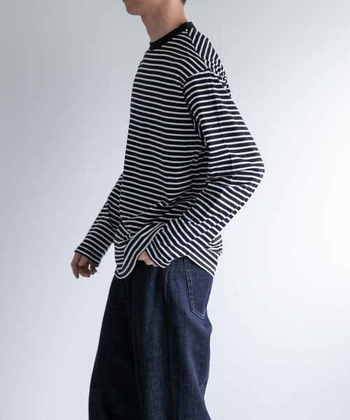 FORK&SPOON（フォークアンドスプーン）の「『ユニセックス』FORK&SPOON　ボーダーロングスリーブTシャツ（Tシャツ/カットソー・メンズ・ホワイト系その他/ブルー系その他/ブラック系その他・4/5/3）」の18枚目の写真