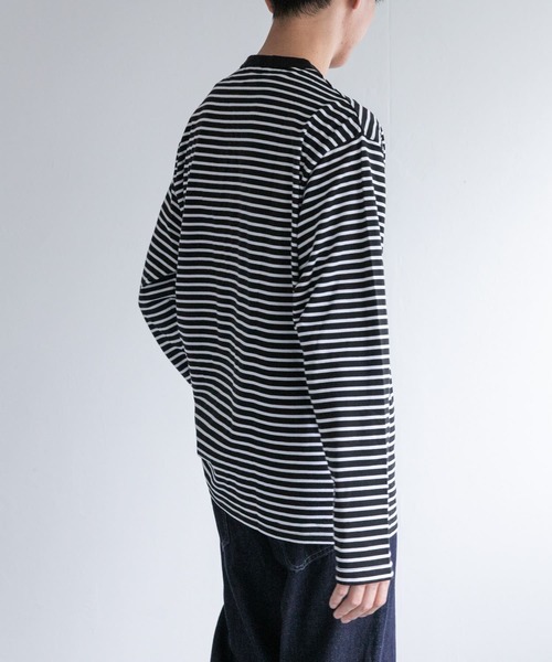FORK&SPOON（フォークアンドスプーン）の「『ユニセックス』FORK&SPOON　ボーダーロングスリーブTシャツ（Tシャツ/カットソー・メンズ・ホワイト系その他/ブルー系その他/ブラック系その他・4/5/3）」の19枚目の写真