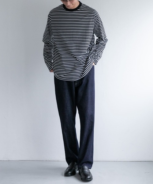 FORK&SPOON（フォークアンドスプーン）の「『ユニセックス』FORK&SPOON　ボーダーロングスリーブTシャツ（Tシャツ/カットソー・メンズ・ホワイト系その他/ブルー系その他/ブラック系その他・4/5/3）」の20枚目の写真