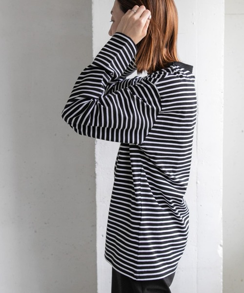 FORK&SPOON（フォークアンドスプーン）の「『ユニセックス』FORK&SPOON　ボーダーロングスリーブTシャツ（Tシャツ/カットソー・メンズ・ホワイト系その他/ブルー系その他/ブラック系その他・4/5/3）」の22枚目の写真