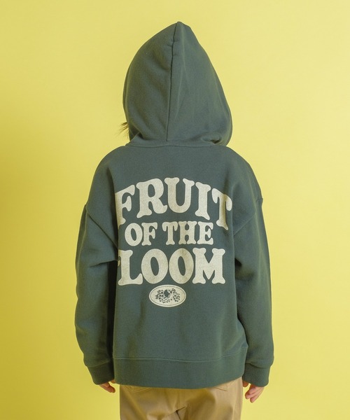 FRUIT OF THE LOOM(フルーツオブザルーム)の「KIDS裏毛ジップパーカー / 長袖 / スウェット / バック / ロゴ / プリント / カジュアル / ユニセックス(パーカー・キッズ・ネイビー/ホワイト/グリーン・L/M/S)」の19枚目の写真