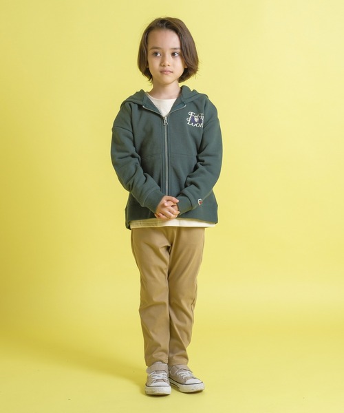 FRUIT OF THE LOOM(フルーツオブザルーム)の「KIDS裏毛ジップパーカー / 長袖 / スウェット / バック / ロゴ / プリント / カジュアル / ユニセックス(パーカー・キッズ・ネイビー/ホワイト/グリーン・L/M/S)」の20枚目の写真