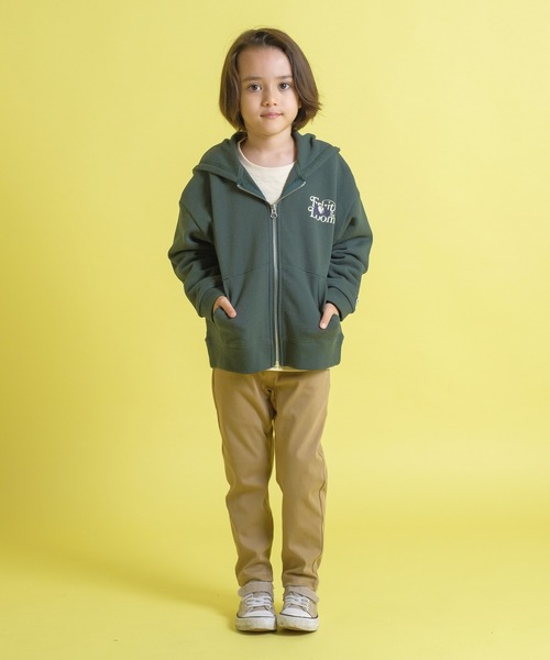 FRUIT OF THE LOOM(フルーツオブザルーム)の「KIDS裏毛ジップパーカー / 長袖 / スウェット / バック / ロゴ / プリント / カジュアル / ユニセックス(パーカー・キッズ・ネイビー/ホワイト/グリーン・L/M/S)」の21枚目の写真