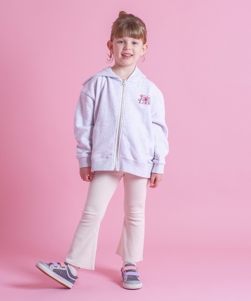 FRUIT OF THE LOOM(フルーツオブザルーム)の「KIDS裏毛ジップパーカー / 長袖 / スウェット / バック / ロゴ / プリント / カジュアル / ユニセックス(パーカー・キッズ・ネイビー/ホワイト/グリーン・L/M/S)」の7枚目の写真