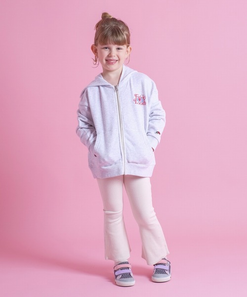 FRUIT OF THE LOOM(フルーツオブザルーム)の「KIDS裏毛ジップパーカー / 長袖 / スウェット / バック / ロゴ / プリント / カジュアル / ユニセックス(パーカー・キッズ・ネイビー/ホワイト/グリーン・L/M/S)」の10枚目の写真