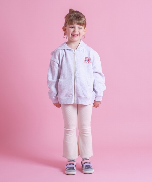 FRUIT OF THE LOOM(フルーツオブザルーム)の「KIDS裏毛ジップパーカー / 長袖 / スウェット / バック / ロゴ / プリント / カジュアル / ユニセックス(パーカー・キッズ・ネイビー/ホワイト/グリーン・L/M/S)」の6枚目の写真