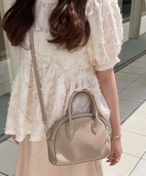 muguet（ミュゲ）の「round shoulder bag（ショルダーバッグ・レディース・グレー/ブラック・FREE）」の6枚目の写真