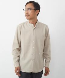 MEN'S MELROSE | ラナテックオックスバンドカラーシャツ(シャツ/ブラウス)