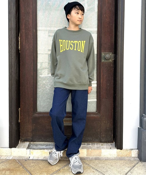 GLAZOS（グラソス）の「【大人向けサイズあり】[ストレート]ヴィンテージ加工ストレッチデニムパンツ（その他パンツ・キッズ・ブルー/ライトブルー/インディゴブルー・170cm/140cm/150cm/160cm）」の7枚目の写真