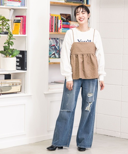 BAYFLOW(ベイフロー)の「【選べる着丈】キャミビスチェ(ベスト・レディース・アイボリー/モカ/ブラック/ナチュラル・SMALL/MEDIUM)」の7枚目の写真