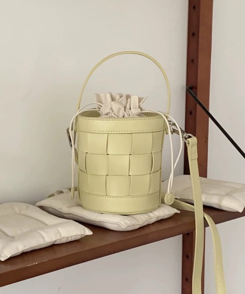 LYN 編み物 PU  巾着型 M Bucket Bag バケットバッグ 2WAY 蝶 MJB Patterns]公式ウェブサイト。バッグ型紙・ポーチ型紙・子供