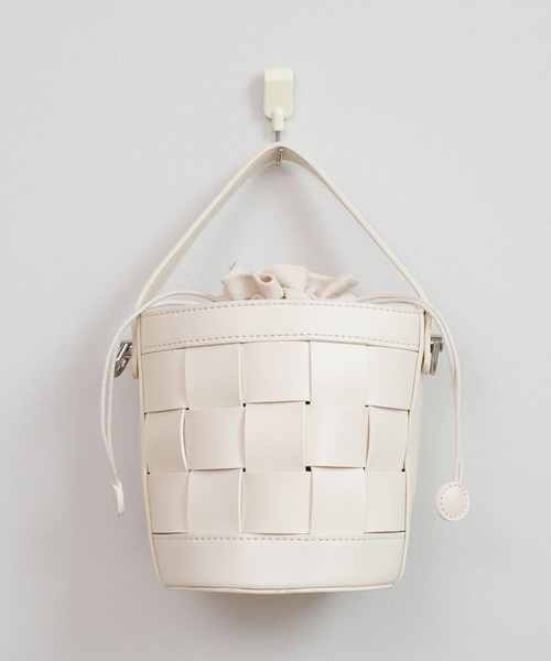 arteseiko 2WAY巾着ショルダーバッグ Pポーチ付Panierパニエオリジナルプリント＆ハンドメイド少数販売品 arteseiko 2WAY巾着ショルダーバッグ Pポーチ付Panierパニエオリジナル