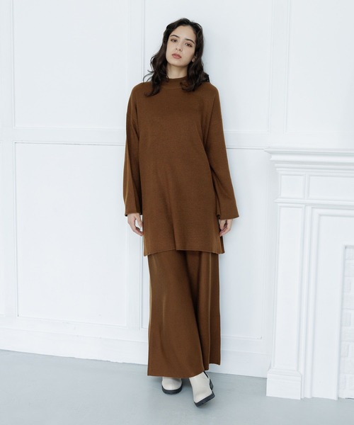 LAKOLE（ラコレ）の「12GカシミヤタッチフレアWジャガードスカート / 963509（スカート・レディース・ライトグレー/ブラウン/チャコールグレー・SMALL/MEDIUM）」の12枚目の写真