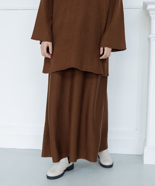 LAKOLE（ラコレ）の「12GカシミヤタッチフレアWジャガードスカート / 963509（スカート・レディース・ライトグレー/ブラウン/チャコールグレー・SMALL/MEDIUM）」の15枚目の写真