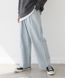 Buyer's Select/ヘビーウェイト裾フリンジワイドデニムパンツ