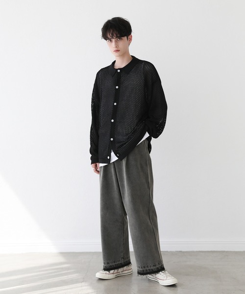 ASTRONOMY(アストロノミー)の「Buyer's Select/ヘビーウェイト裾フリンジワイドデニムパンツ(デニムパンツ・メンズ・ブルー/グレー/ブラック/サックスブルー・L/M/XL)」の17枚目の写真