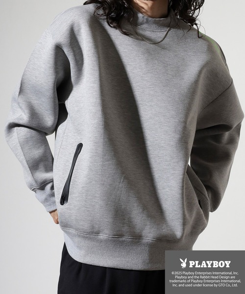 PLAYBOY（プレイボーイ）の「PLAYBOY high neck sweatshirt / ハイネックスウェットトレーナー（スウェット・メンズ・杢グレー/ブラック・XL/M/L）」の17枚目の写真