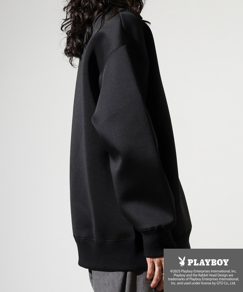 PLAYBOY（プレイボーイ）の「PLAYBOY high neck sweatshirt / ハイネックスウェットトレーナー（スウェット・メンズ・杢グレー/ブラック・XL/M/L）」の10枚目の写真
