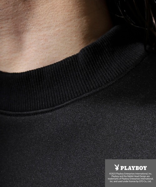 PLAYBOY（プレイボーイ）の「PLAYBOY high neck sweatshirt / ハイネックスウェットトレーナー（スウェット・メンズ・杢グレー/ブラック・XL/M/L）」の9枚目の写真