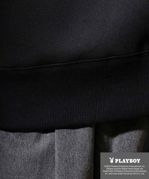 PLAYBOY（プレイボーイ）の「PLAYBOY high neck sweatshirt / ハイネックスウェットトレーナー（スウェット・メンズ・杢グレー/ブラック・XL/M/L）」の5枚目の写真