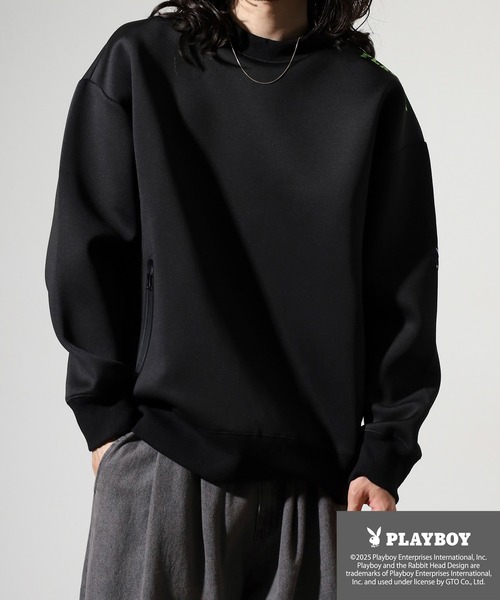 PLAYBOY（プレイボーイ）の「PLAYBOY high neck sweatshirt / ハイネックスウェットトレーナー（スウェット・メンズ・杢グレー/ブラック・XL/M/L）」の21枚目の写真