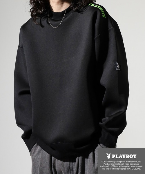 PLAYBOY（プレイボーイ）の「PLAYBOY high neck sweatshirt / ハイネックスウェットトレーナー（スウェット・メンズ・杢グレー/ブラック・XL/M/L）」の19枚目の写真