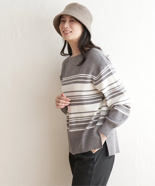 ikka(イッカ)の「リブニットサーモバケットハット(ハット・レディース・モカ/ブラック・FREE)」の15枚目の写真