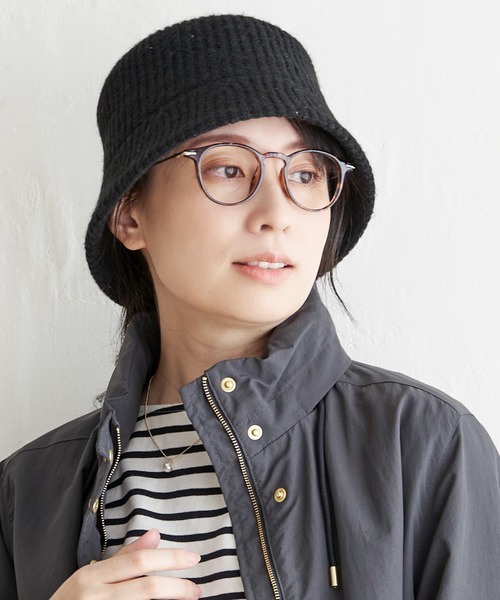 ikka(イッカ)の「リブニットサーモバケットハット(ハット・レディース・モカ/ブラック・FREE)」の2枚目の写真