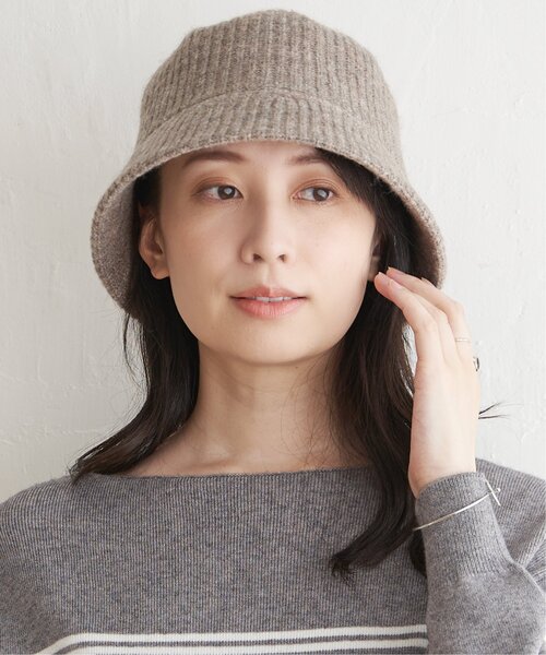 ikka(イッカ)の「リブニットサーモバケットハット(ハット・レディース・モカ/ブラック・FREE)」の1枚目の写真