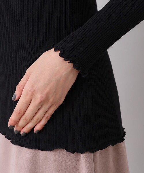 Munich（ミューニック）の「◆【Munich】コットンリブタートルネックプルオーバー（Tシャツ/カットソー・レディース・ブラック/ホワイト・02）」の8枚目の写真