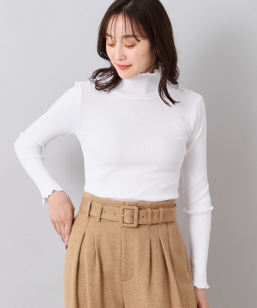 Munich（ミューニック）の「◆【Munich】コットンリブタートルネックプルオーバー（Tシャツ/カットソー・レディース・ブラック/ホワイト・02）」の11枚目の写真