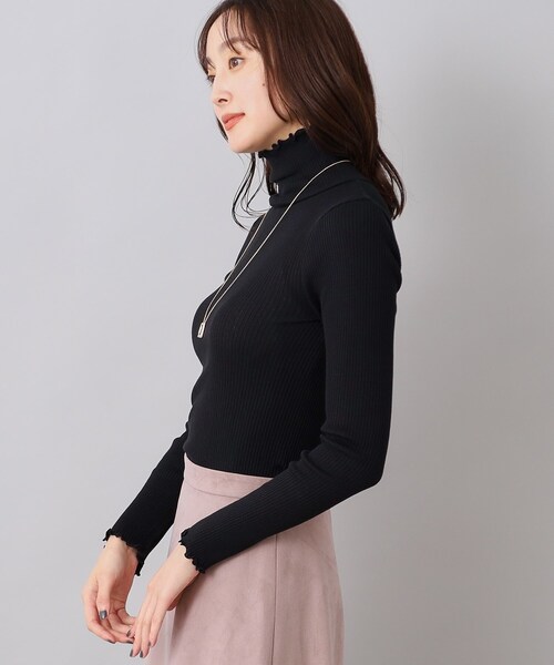 Munich（ミューニック）の「◆【Munich】コットンリブタートルネックプルオーバー（Tシャツ/カットソー・レディース・ブラック/ホワイト・02）」の18枚目の写真